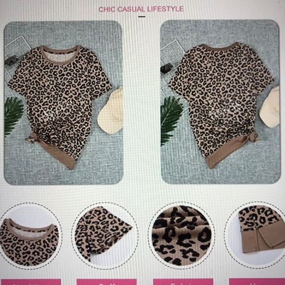 Short fleece crewneck tee - Picture 3 of 6